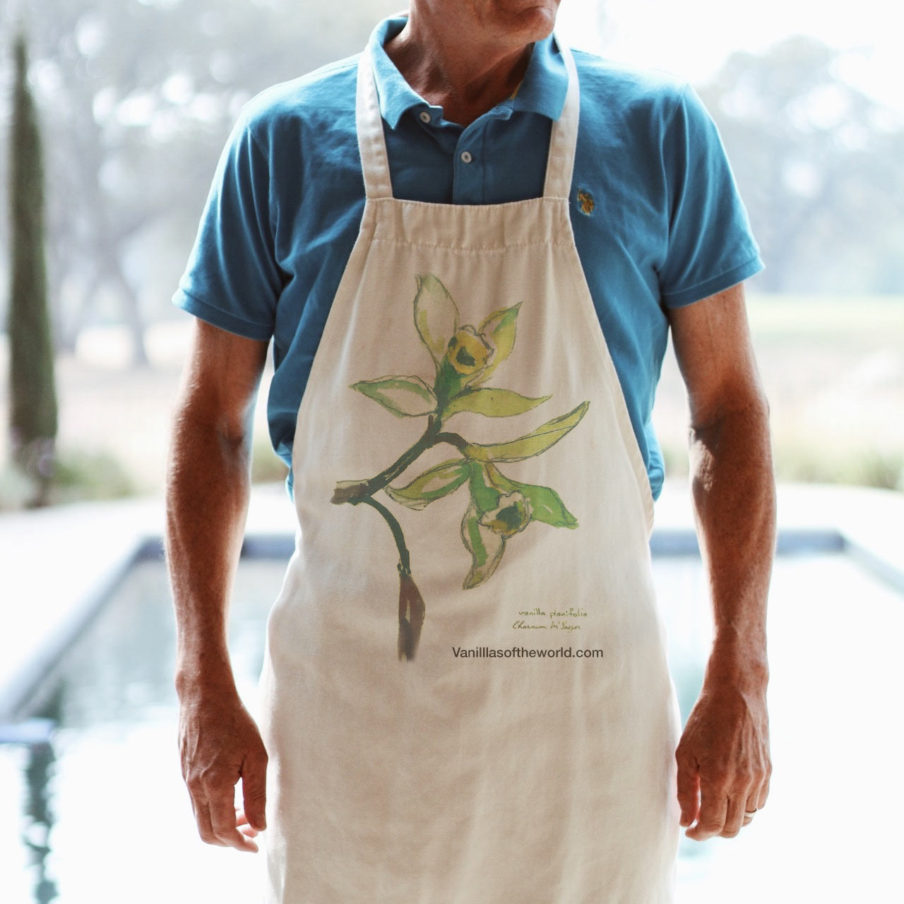 Vanillas of the World Botanical Apron - jonesflavors.com
