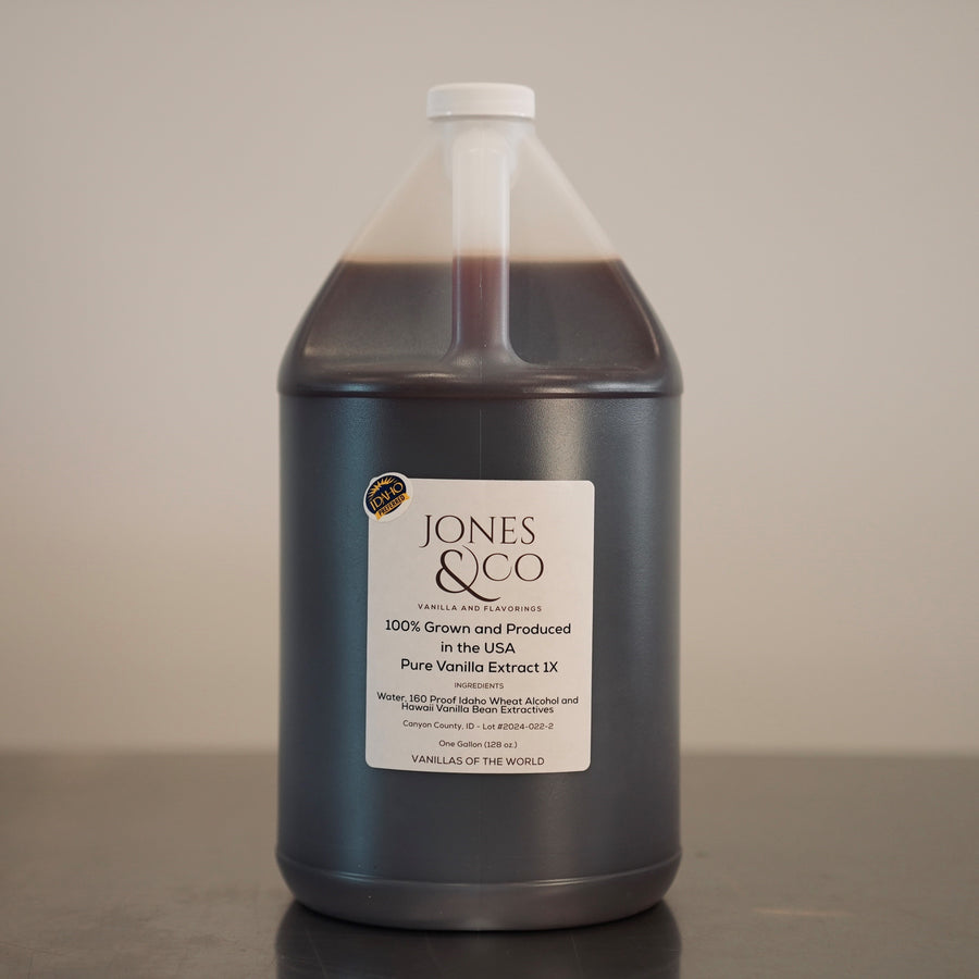 Hawaii & Idaho -  Pure Vanilla Extract 1X - 100% Made in USA - GALLON - vanillasoftheworld.com